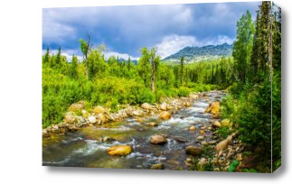 Картина Горная река